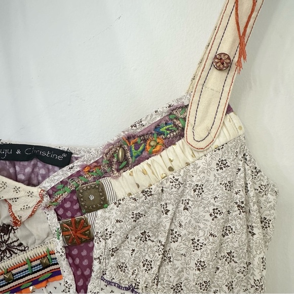 Juju & Christine ⭐️Rare! Patchwork Fairy Top Vintage Wearable work of Art - Picture 9 of 12